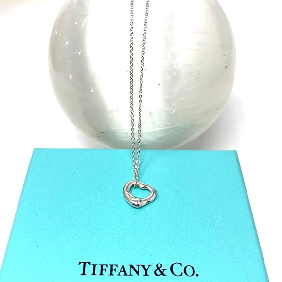 Tiffany & Co. Jewelry - 💯% Authentic Tiffany & CO. Elsa Peretti Mini Open Heart Pendant Necklace💕